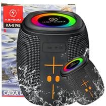 Caixinha de Som Bluetooth Tws Portátil Radio FM Alta Potencia 50W Recarregavel USB Rgb Cartão TF Alta Qualidade