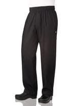 Calça masculina Essential, folgada, preta, com zíper, da Chef Works, 3GG