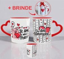 Caneca Casal Engraçada Criativa Presente Para Namorado Namorada Alça de Coração - Tav