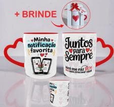 Caneca Casal Engraçada Criativa Presente Para Namorado Namorada Alça de Coração - Tav