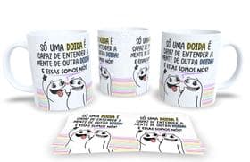 Caneca de Porcelana Personalizada Flork Amizades Com Frases Engraçadas, Divertidas e Deboche - Estampa Sublimada