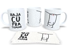Caneca de Porcelana Personalizada Flork Frases Engraçadas, Divertidas e Deboche P14 - Estampa Sublimada