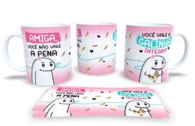 Caneca de Porcelana Personalizada Flork Frases Engraçadas, Divertidas e Deboche Pack9 - Estampa Sublimada