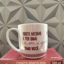 Caneca de porcelana personalizada para amiga de presente na caixa 300ml grande rosa e branca xícara para café chá…