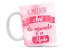 Caneca Melhor Avó Divertida Porcelana Xícara 325ml + Caixa Presente - CanecaRei