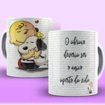 Caneca Snoopy O Abraço Personalizada Presente Fofo e Criativo - Jlssublimação