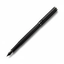 Caneta tinteiro preta fosco premium ponta pena 0,38mm leve - LUYKE