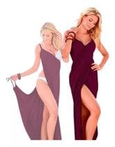 Canga de Amarrar Saída de Praia Midi Plus Size Vestido Modelador - HYPESHOP