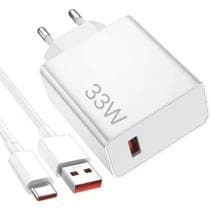 Carregador Completo Turbo Power Cabo USB Cabo Tipo C 33W Original Lehmox