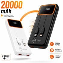 Carregador Portatil 20000Mah Turbo 33W Original Power Bank Ideal Para Viagens Camping Trabalhos - ANJ.GG