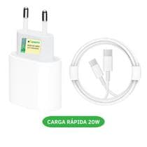 Carregador Turbo Fonte 20w Usb-c+ Cabo Tipo-c Compatível com iphone 15 15 pro 15 max - a gold