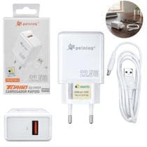 Carregador Turbo USB Tipo C Para Celular, Alta Potência Carga Rápida Inteligente Segurança Total , Compatível com Samsung, Xiaomi, Motorola - PEINING