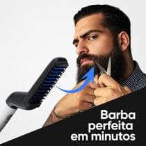 Chapinha Modelador Portátil para Cabelo e Barba Masculino Com Pente Capilar Reduz Frizz 10w - MundoMix