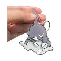 Chaveiro De Ovo De Acrílico Giratório Com Pingente De Gato, Acessório Divertido Para Bolsa, Chaveiro - others