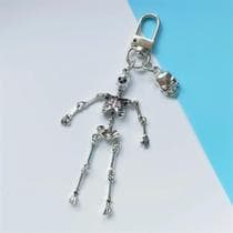 Chaveiro Vintage Gótico De Caveira Dançante - Presente Divertido De Halloween, Pingente Para Mochila - NONE