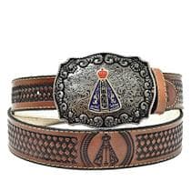 Cinto Country Em Couro Nossa Senhora Masculino e Feminino Atrevidu's - Atrevidu's Country