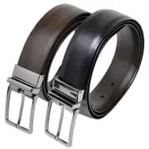 Cinto Social Masculino Dupla Face Couro Fivela Liso Moderno - Rubim Calçados