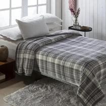 Cobertor Casal Jolitex/Dyuri Ternille Madras Cinza 180x220cm - Jolitex