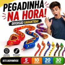 Cobra Maluca de Brinquedo Colorida Articulada Pegadinha Divertida para Festa e Crianças Kit 5 10 - IMPORTWAY