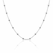 Colar Bolinha Feminino Banhado a Prata 925 - WORK SEMIJOIAS