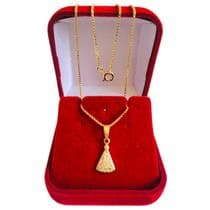 Colar Cordão Corrente Correntinha Gargantilha Feminina e Pingente Nossa Senhora Aparecida Pequena Banhado a Ouro 18k - Dinis Joias