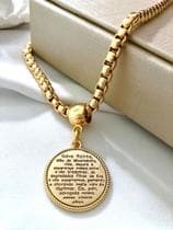 Colar Cordão Corrente Feminino Medalha Salve Rainha Semijoia - Ro Acessórios
