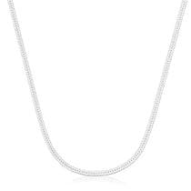 Colar De Prata 925 Feminino Gargantilha Laminado 45cm - DR Joias