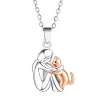 Colar Gato Pet Abraço Amor Mãe De Pet Presente Feminino Rose - Things Nerd