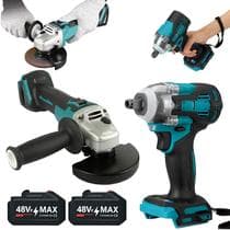 Conjunto Box Esmerilhadeira Parafusadeira De Impacto Com 2 Baterias 48v Maleta - Roohs Malibu Presentes