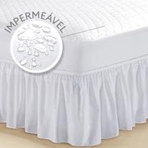 Conjunto Capa para Colchão Impermeável Matelada Casal Queen + Saia box Queen - CasaHome