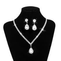 Conjunto Colar E Brinco Strass Noivas Festa Casamento Luxo - VALLEN ACESSÓRIOS
