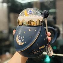 Conjunto De Canecas Espaciais De Astronauta Com Colher, Copo De Cerâmica Para Casal, Presente Para - others