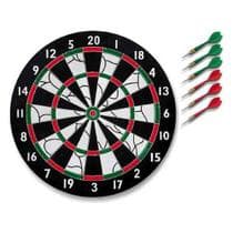 Dardo Alvo Eva 42cm Dart Game + 6 Dardos Ponta Metalica Tiro - Tacolândia