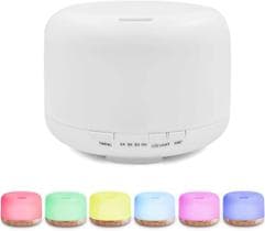 Difusor de Aromas Aromatizador Elétrico 500ml Led 7 cores com Controle - MARKELK