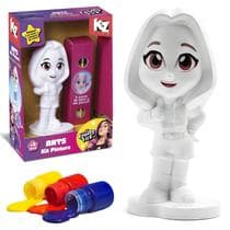 Emilly Vick Boneco Dos Rosa Para Pintar 18 Cm Com 5 Tintas E 1 Pincel - Elka Brinquedos