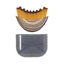 Escova De Contorno Facial Para Drenagem Linfática Com Cerdas De Javali Para Esfoliação E Massagem - NONE