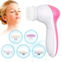 Escova Elétrica Facial 5 em 1 Para Limpeza de Pele