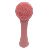 Escova pincel limpeza facial 2 em 1 massagem skin care rosa - DIVA E BELA ACESSÓRIOS BELEZA