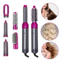 Escova Secadora Elétrica 5 em 1 Modeladora Alisador E Frisador Escova Secador De Cabelo Alisadora Para Penteado Feminino - Escova 5 em 1