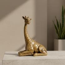 Escultura De Girafa 31cm Ocre Objeto De Decoração Moderno Luxo VÁRIAS VARIEDADES