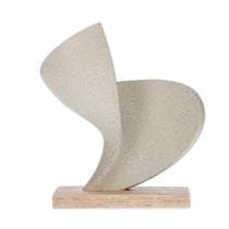 Escultura Decorativa Abstrata Moderna De Poliresina Cinza 2926,5x14cm Mart