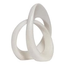 Escultura Decorativa Abstrata Moderna Em Poliresina Off White - Casa Hera Maria