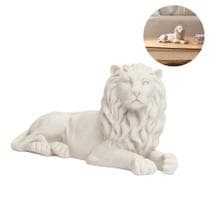 Escultura Enfeite Decorativo Leão Em Poliresina Com Estilo Moderno Sofisticado - Casa Hera Maria