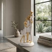 Estátua Decorativa Família Pai Mãe E Duas Filhas Moderna VÁRIAS VARIEDADES