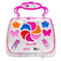 Estojo de Maquiagem Bolsinha Rosa para Maquiar Infantil Meninas com Anvisa - 15 Peças - Barcelona