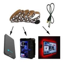 Fita De Led Usb Rgb 3m P/tv Pc C/controle Pronto Entrega - oem