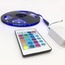 Fita Led 5050 RGB 5 Metros Luz Colorida IP20 Fonte + Controle - CTB