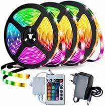 Fita Led 5050 Rgb Colorida 5mt 12v Ip65 + Fonte + Controle - utiliboxshop