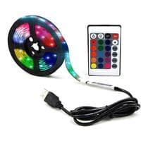 Fita Led 5050 Rgb Controle Remoto 2m 5v Usb Para Tv Pc Carro - Goldensky