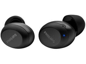 Fone de ouvido sem fio TWS Philips TAT1209BK00 na cor preto, bluetooth, microfone, IPX4 e 18h